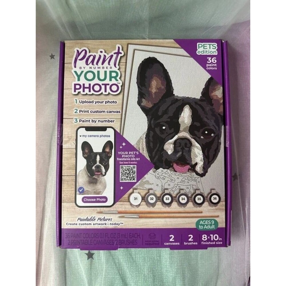 Paintable Pictures | Paint Your Photo by Number: Pets Edition | Customizable Kit